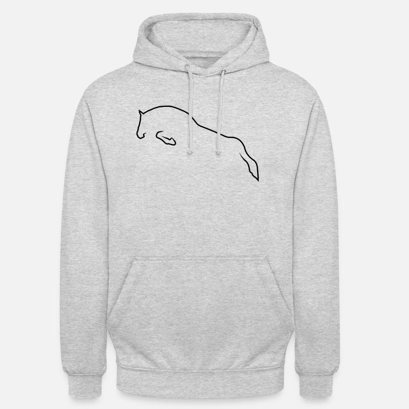 Cheval de saut - Sweat-shirt à capuche unisexe - gris clair chiné