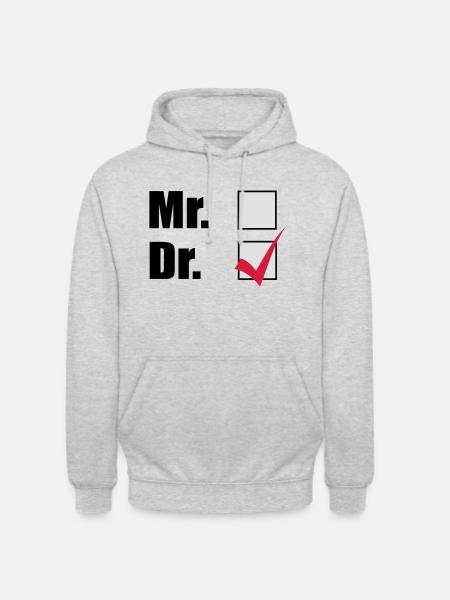 Doktortitel - Unisex Hoodie - Hellgrau meliert