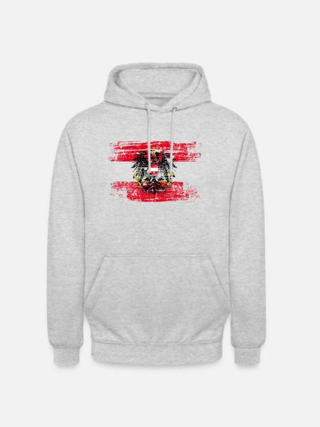 Austria Austria flag flag eagle - Unisex Hoodie - light heather grey