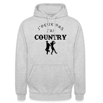 Ich kann kein Land haben - Unisex Hoodie - Hellgrau meliert - Vorne - Alina (178cm) & Michal (187cm)