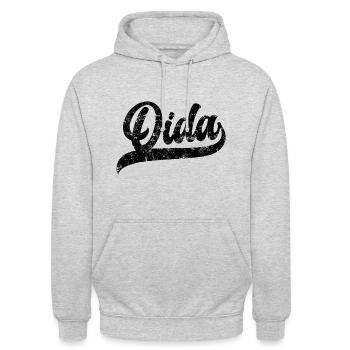 Oida München Bayern Dialekt - Unisex Hoodie - Hellgrau meliert - Vorne - Alina (178cm) & Michal (187cm)