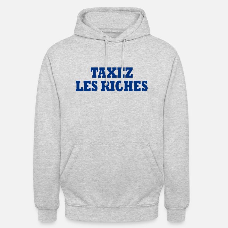 Besteuerung der Reichen - Unisex Hoodie - Hellgrau meliert