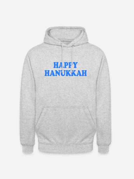 happy hanukkah - Unisex Hoodie - light heather grey