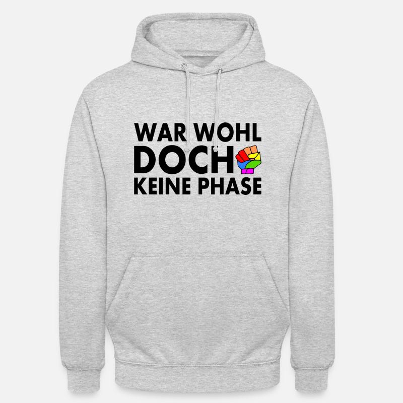 war wohl doch keine phase - Unisex Hoodie - Hellgrau meliert