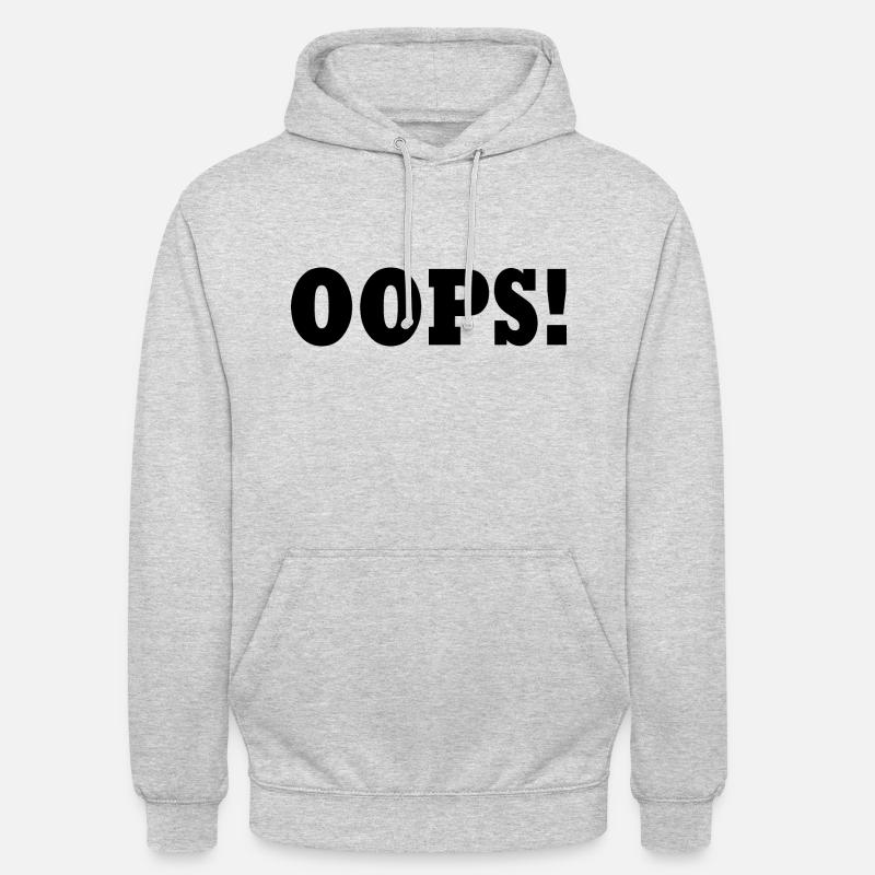 Oops - Sweat-shirt à capuche unisexe - gris clair chiné