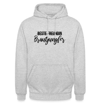 Wedding bachelor party best friend - Unisex Hoodie - light heather grey - Front - Alina (178cm) & Michal (187cm)
