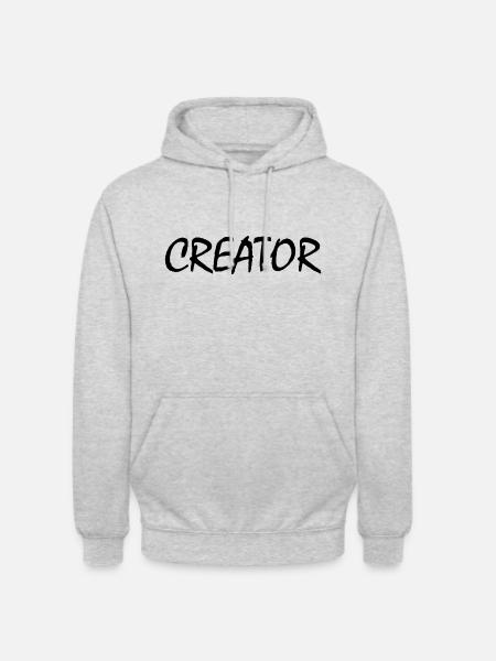 Creator - Sweat-shirt à capuche unisexe - gris clair chiné