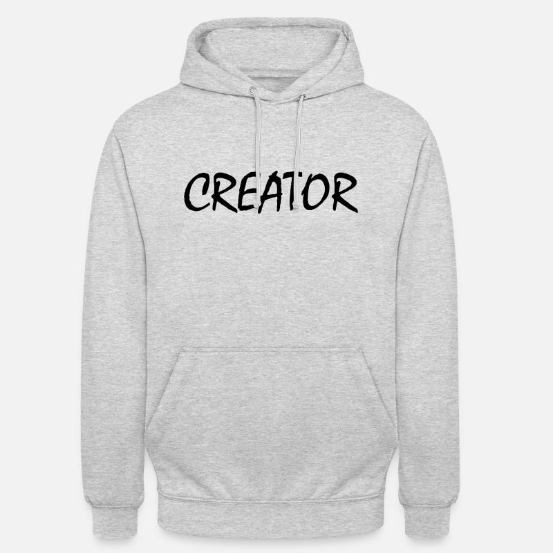 Creator - Sweat-shirt à capuche unisexe - gris clair chiné