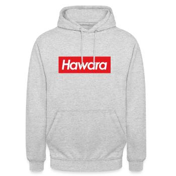 Hawara Haberer Dialekt bayrisch österreichisch - Unisex Hoodie - Hellgrau meliert - Vorne - Alina (178cm) & Michal (187cm)