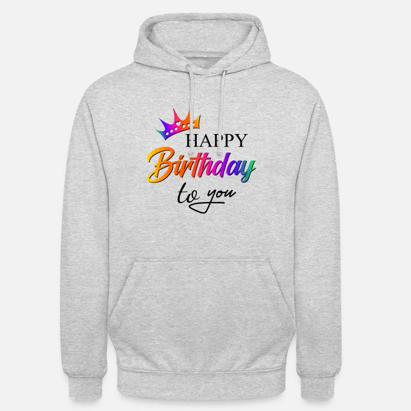 Joyeux anniversaire 2021 5 - Sweat-shirt à capuche unisexe - gris clair chiné