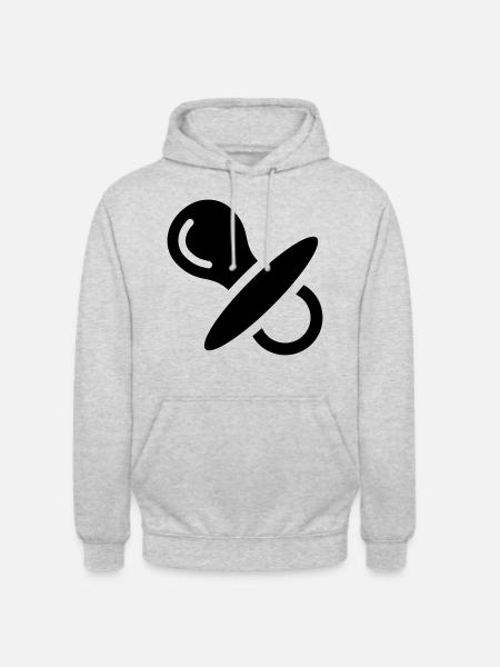 Pacifiers, baby, sucking, breast, sleep - Unisex Hoodie - light heather grey