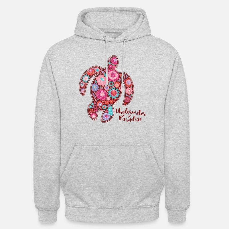 Underwater Paradise Plongée - Sweat-shirt à capuche unisexe - gris clair chiné