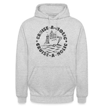 Cruise a holic__ - Unisex Hoodie - Hellgrau meliert - Vorne - Alina (178cm) & Michal (187cm)