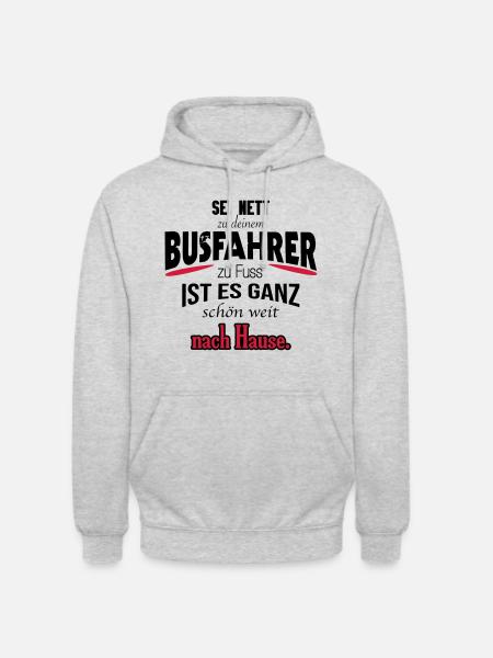 Busfahrer Shirt / witzig / Geschenk / Geschenkidee - Unisex Hoodie - Hellgrau meliert