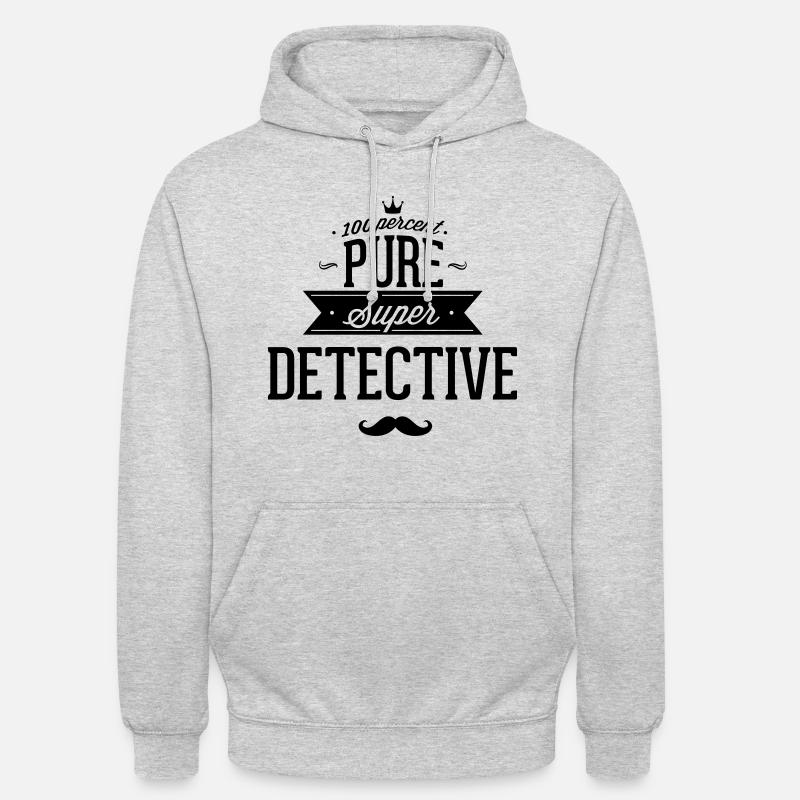 détective de 100 pour cent - Sweat-shirt à capuche unisexe - gris clair chiné