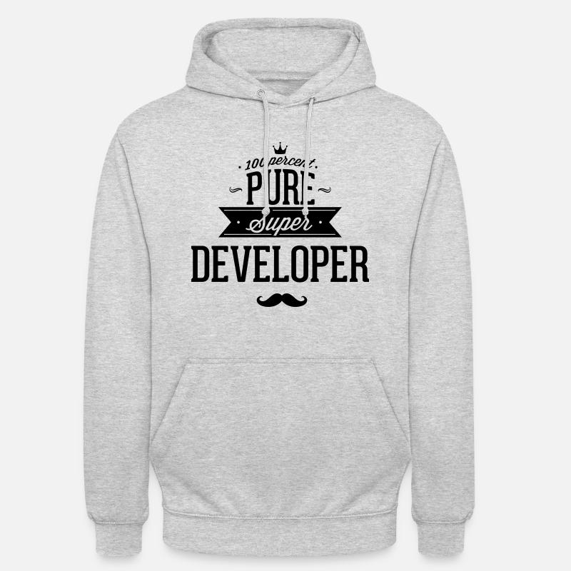 développeurs de 100 pour cent - Sweat-shirt à capuche unisexe - gris clair chiné