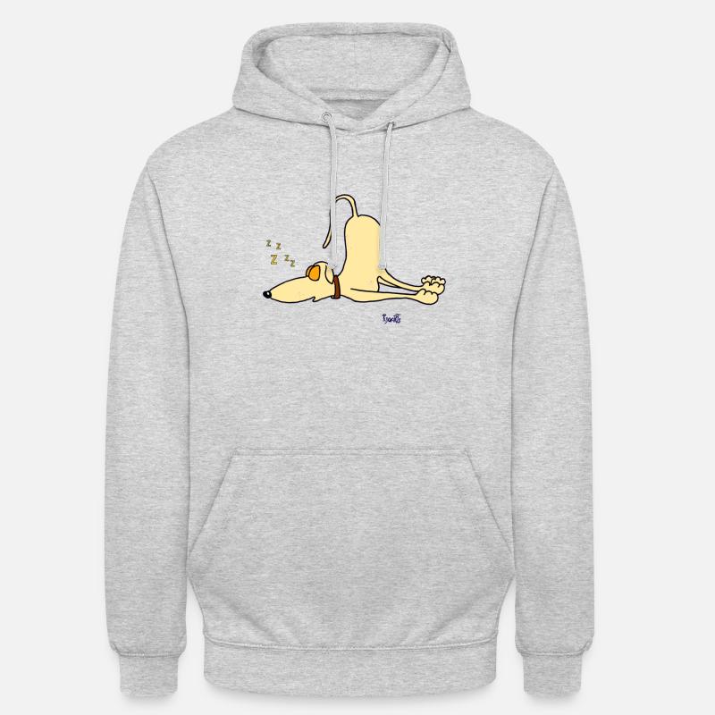 Greyhound - juste dormir - Sweat-shirt à capuche unisexe - gris clair chiné