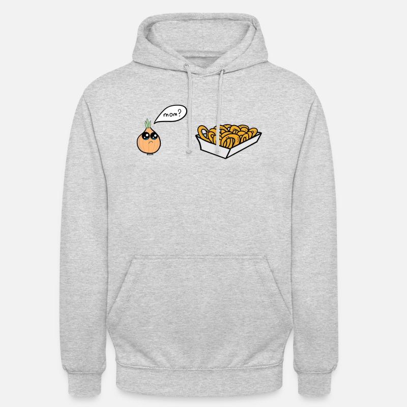 Bagues d’oignons Mère - Sweat-shirt à capuche unisexe - gris clair chiné