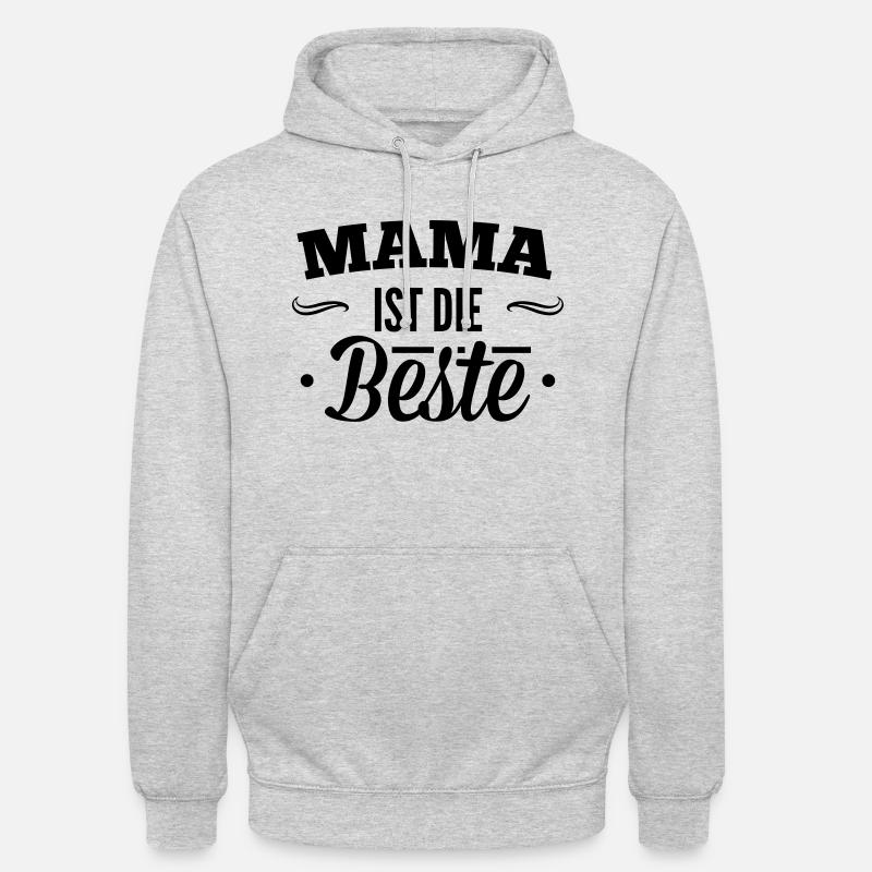 Mama ist der beste - Unisex Hoodie - Hellgrau meliert