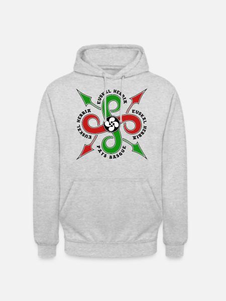Basque Cross - Unisex Hoodie - light heather grey