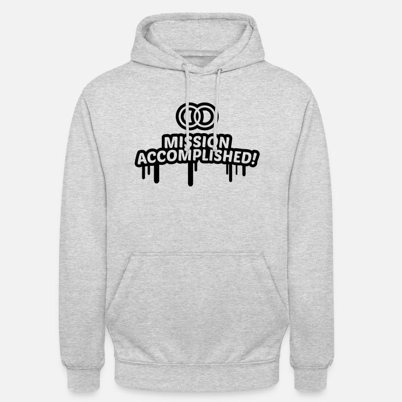 Mission marriage 1 c. completed successfully - Unisex Hoodie - light heather grey