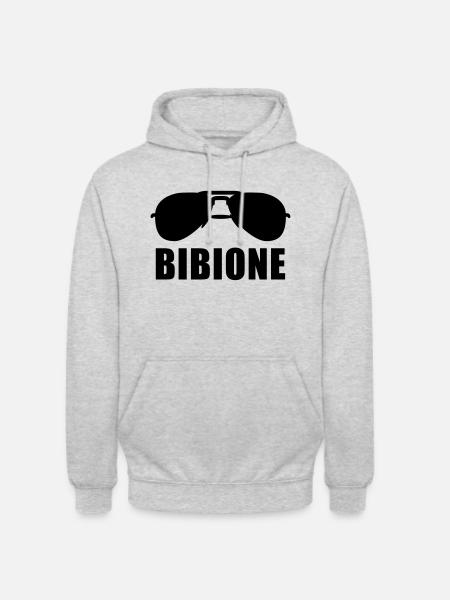 Coole Bibione Sonnenbrille - Unisex Hoodie - Hellgrau meliert