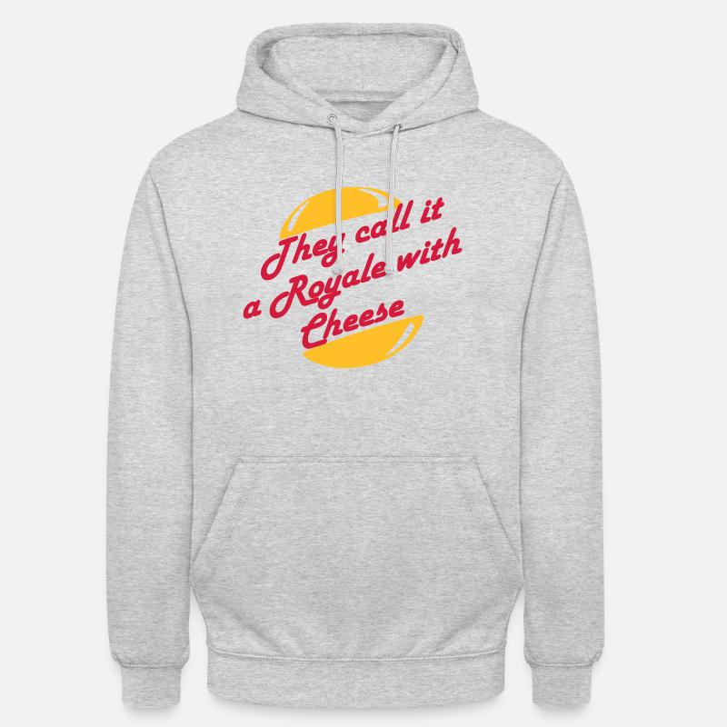 Royale avec fromage - Quarterpounder - pulp fiction - Sweat-shirt à capuche unisexe - gris clair chiné