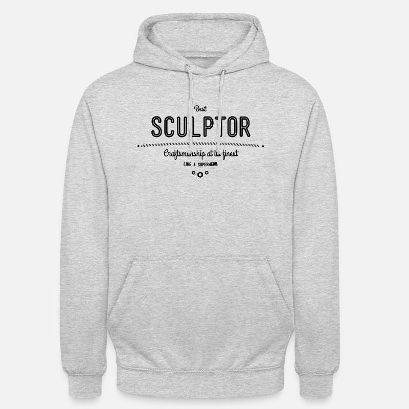 Bester Bildhauer - Handwerkskunst vom Feinsten - Unisex Hoodie - Hellgrau meliert