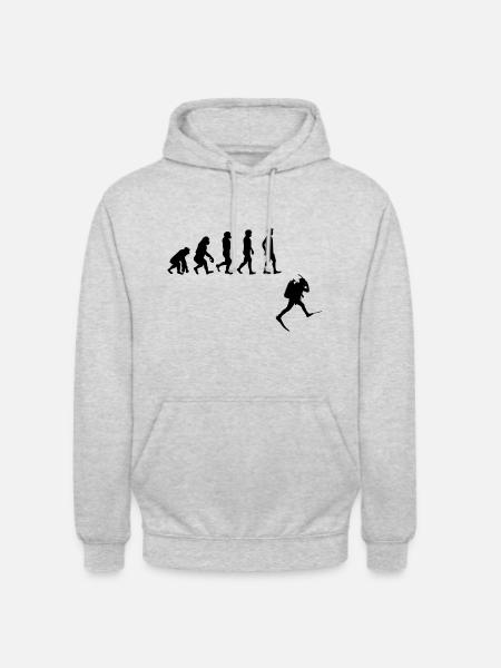 Evolution Freitauchen Freitauchen Plongée - Unisex Hoodie - Hellgrau meliert