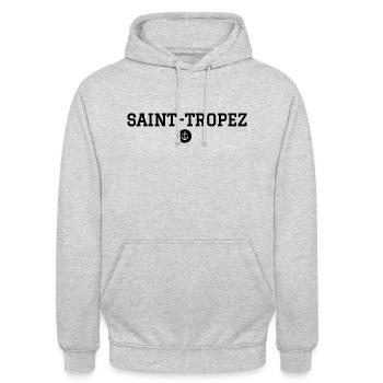 Saint-Tropez - Marine-Ankermedaillon - Unisex Hoodie - Hellgrau meliert - Vorne - Alina (178cm) & Michal (187cm)