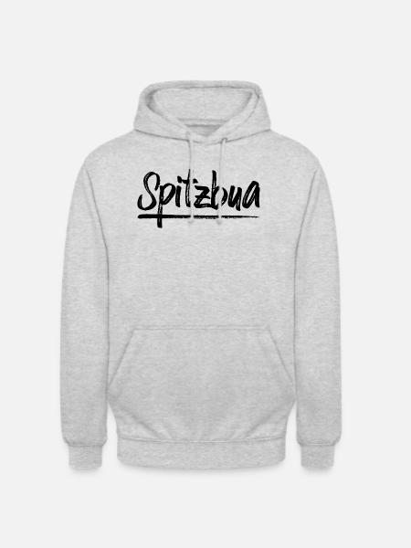 Spitzbua Spitzbube Baierisch Dialekt Schlingel - Unisex Hoodie - Hellgrau meliert