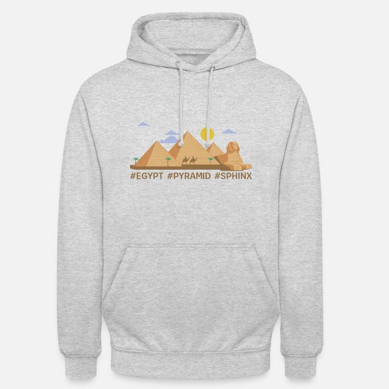 Pyramiden - Unisex Hoodie - Hellgrau meliert