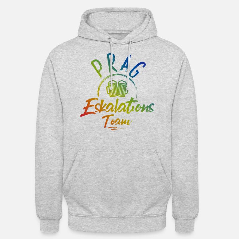 Escalade à Prague - Sweat-shirt à capuche unisexe - gris clair chiné