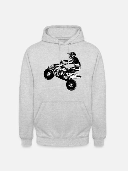 Quad Racing - ATV Racer - Unisex Hoodie - Hellgrau meliert