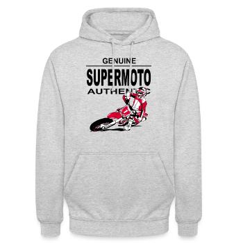 Supermoto - Unisex Hoodie - light heather grey - Front - Alina (178cm) & Michal (187cm)