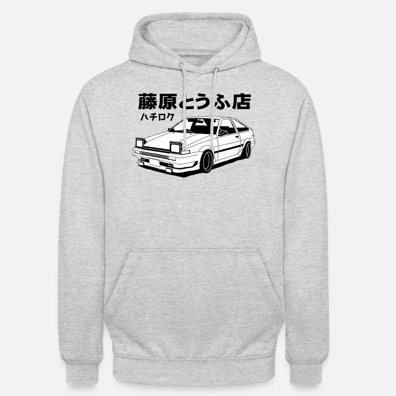 Initial D Sprinter Trueno AE86 - Sweat-shirt à capuche unisexe - gris clair chiné