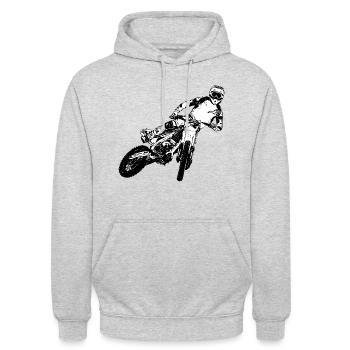 Moto Cross - Motocross - Supercross - Unisex Hoodie - light heather grey - Front - Alina (178cm) & Michal (187cm)