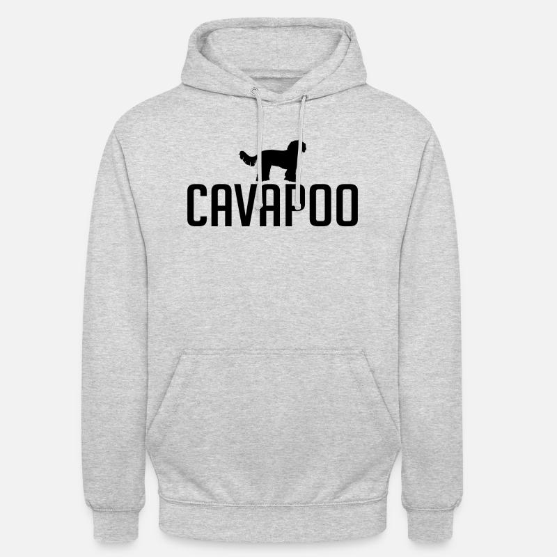 Cavapoo Dog races Chiens Wilsigns - Sweat-shirt à capuche unisexe - gris clair chiné