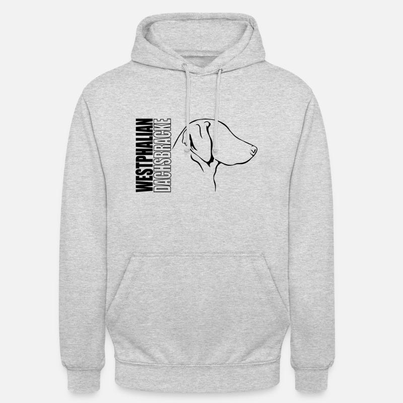 WESTPHALIEN DACHSBRACKE Profil Chiens Wilsigns - Sweat-shirt à capuche unisexe - gris clair chiné