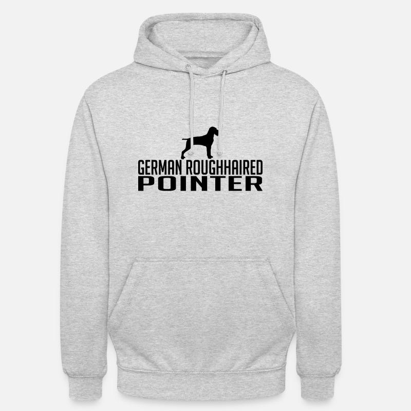 GERMAN ROUGHHAIRED POINTER Hunderasse Wilsigns - Unisex Hoodie - Hellgrau meliert