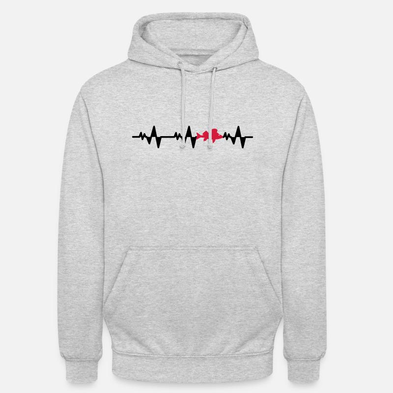 alarme de la perche - Sweat-shirt à capuche unisexe - gris clair chiné