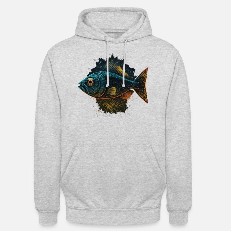 Fischer Geschenk - Unisex Hoodie - Hellgrau meliert