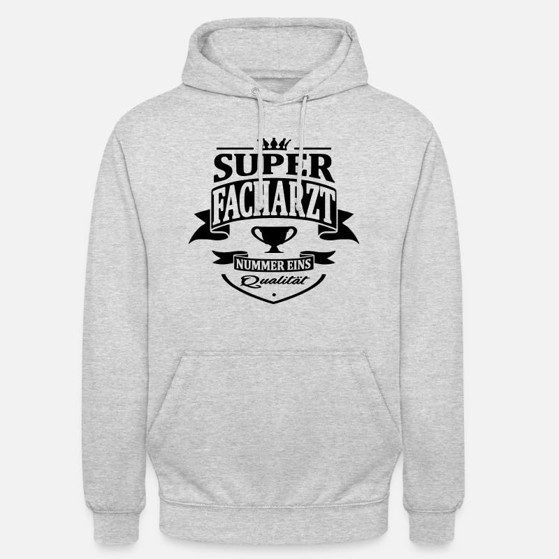 facharzt nummer eins - Unisex Hoodie - Hellgrau meliert