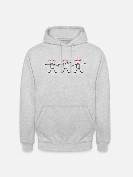Three sisters children (customizable hair) - Unisex Hoodie - light heather grey