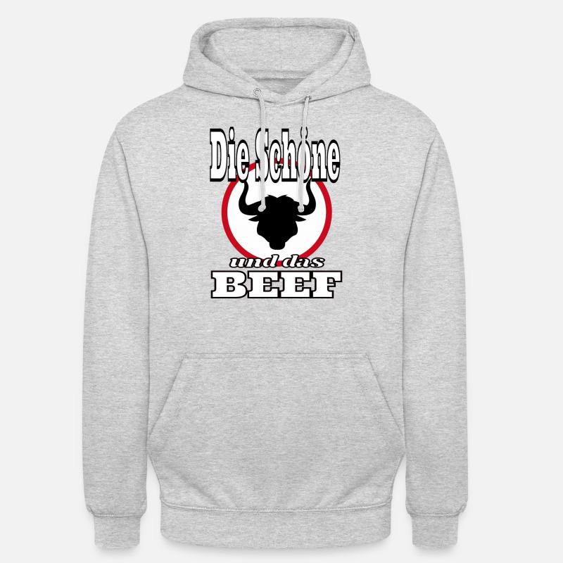 Die Schoene und das Beef - Unisex Hoodie - Hellgrau meliert