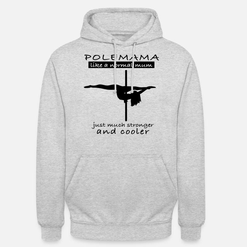 Polemama - just stroger and cooler - Unisex Hoodie - Hellgrau meliert