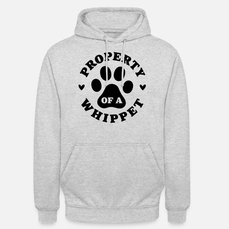 Eigentum eines Whippets - Unisex Hoodie - Hellgrau meliert