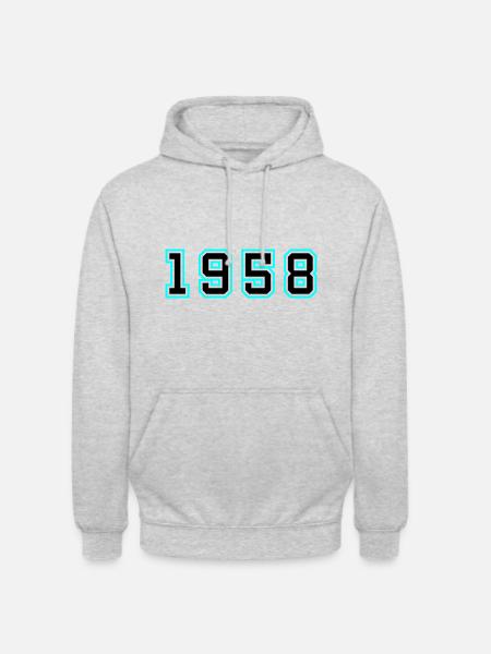 1958 Year Birthday - Unisex Hoodie - light heather grey