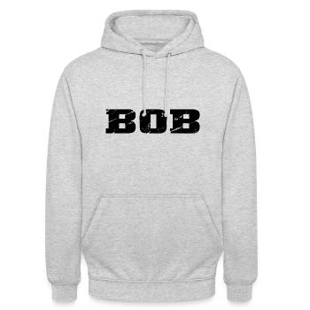 Bob - Bobsport - Bobfahrer - Bobbahn - Unisex Hoodie - Hellgrau meliert - Vorne - Alina (178cm) & Michal (187cm)