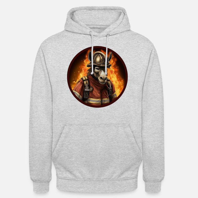 Pompiers d’âne - Sweat-shirt à capuche unisexe - gris clair chiné
